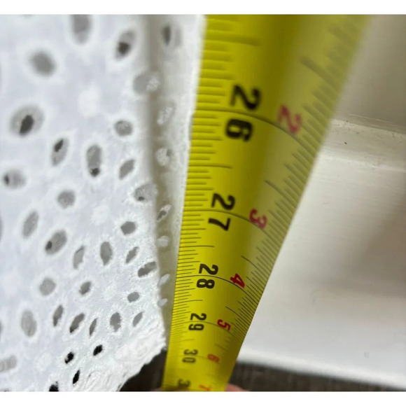 Victoria Secret Womens Strapless Belted Eyelet One Piece Jumpsuit White Sz S - Picture 7 of 9